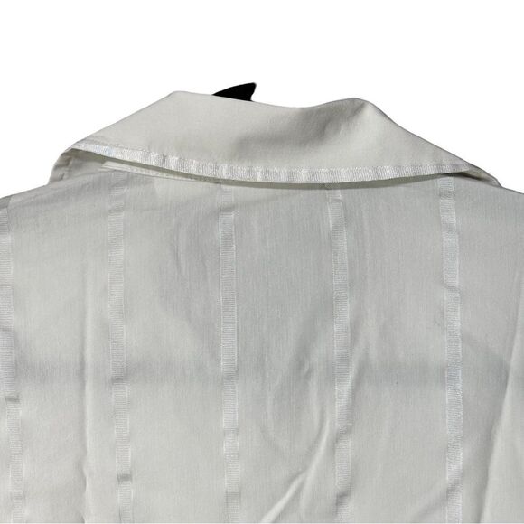 Worthington Women’s White Pinstripe Stretch Long Sleeve Dress Shirt Sz 6 - Picture 5 of 8